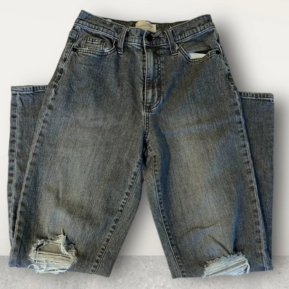 Universal Threads size 2 /26R vintage straight leg jeans washed gray distressing - Picture 1 of 10